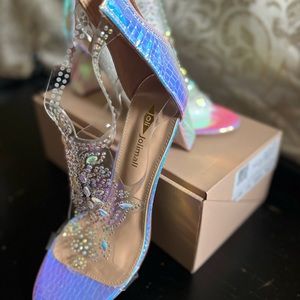 Shoes, Clear with embellishments